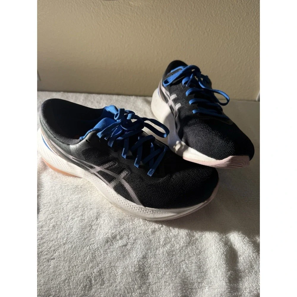 Asics Gel-Pulse 13 Running Shoes Womens 8 Black Electric Blue 1012B035 Sneaker